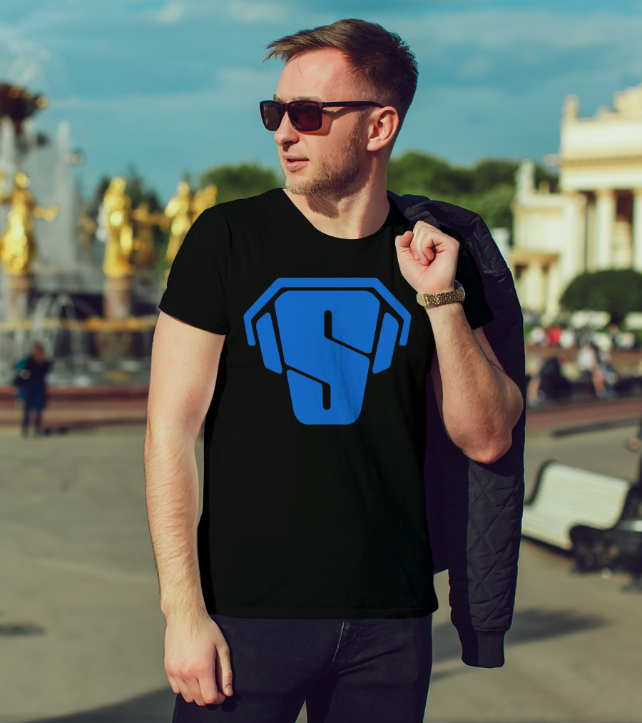 RS Blue Spartan Helmet Emblem T-Shirt