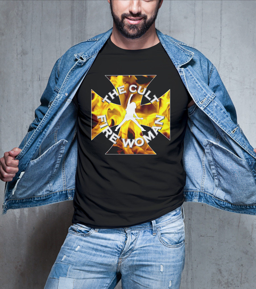 The Cult Fire Woman Flames Emblem T-Shirt