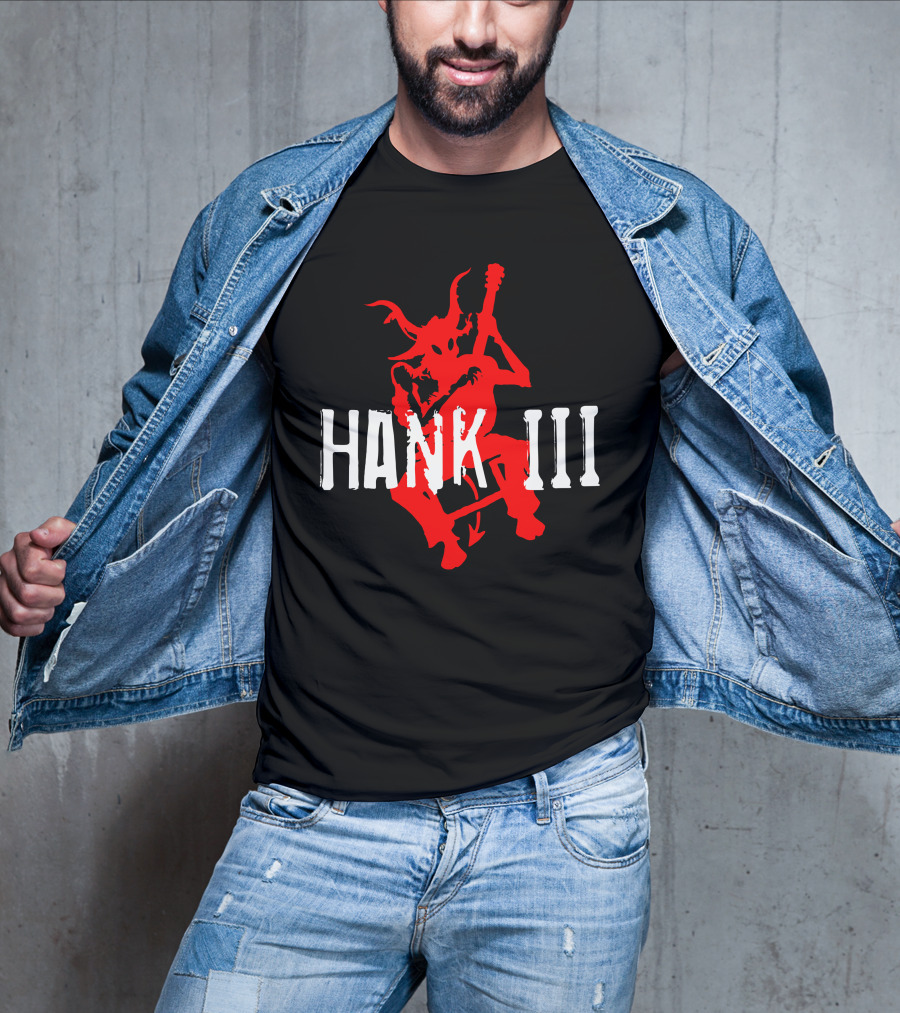 Hank III Red Devil Playing Guitar T-Shirt