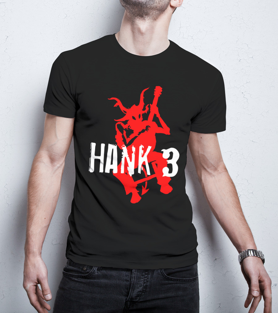 Hank 3 Red Devil Playing Guitar T-Shirt