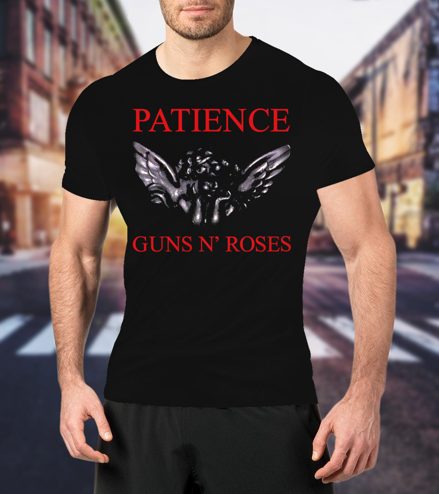 Patience Guns N' Roses Angel Wings T-Shirt