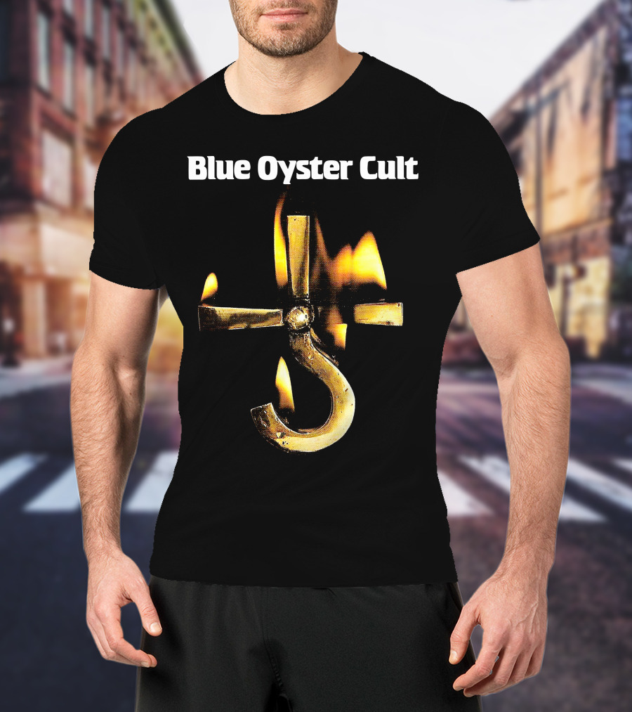 Blue Oyster Cult Career Of Evil Flaming Hook T-Shirt