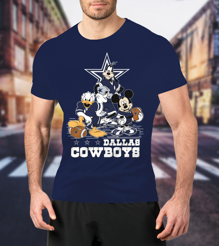 Dallas Cowboys Mickey Donald Goofy Football Team T-Shirt