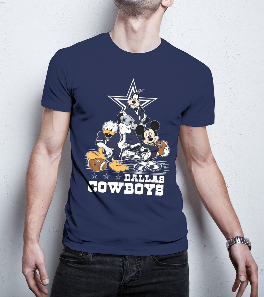 Dallas Cowboys Mickey Donald Goofy Football Team T-Shirt