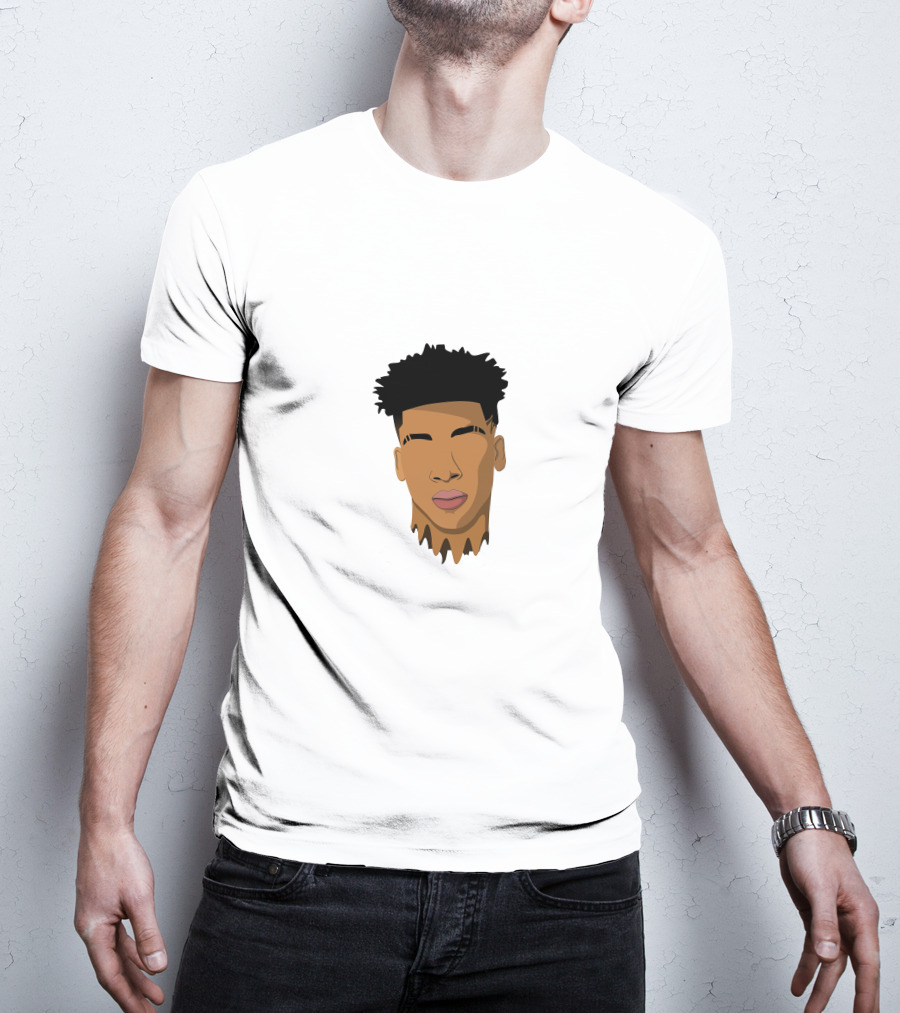 NLE Choppa Stylized Portrait Face T-Shirt