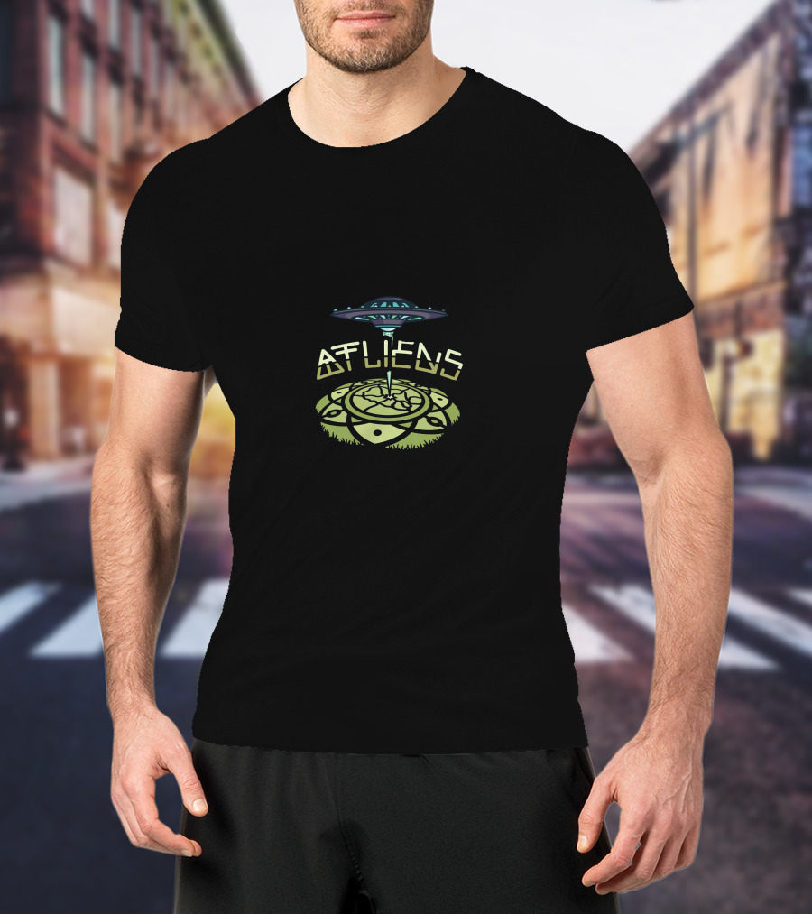 Atliens UFO Crop Circle Extraterrestrial T-Shirt
