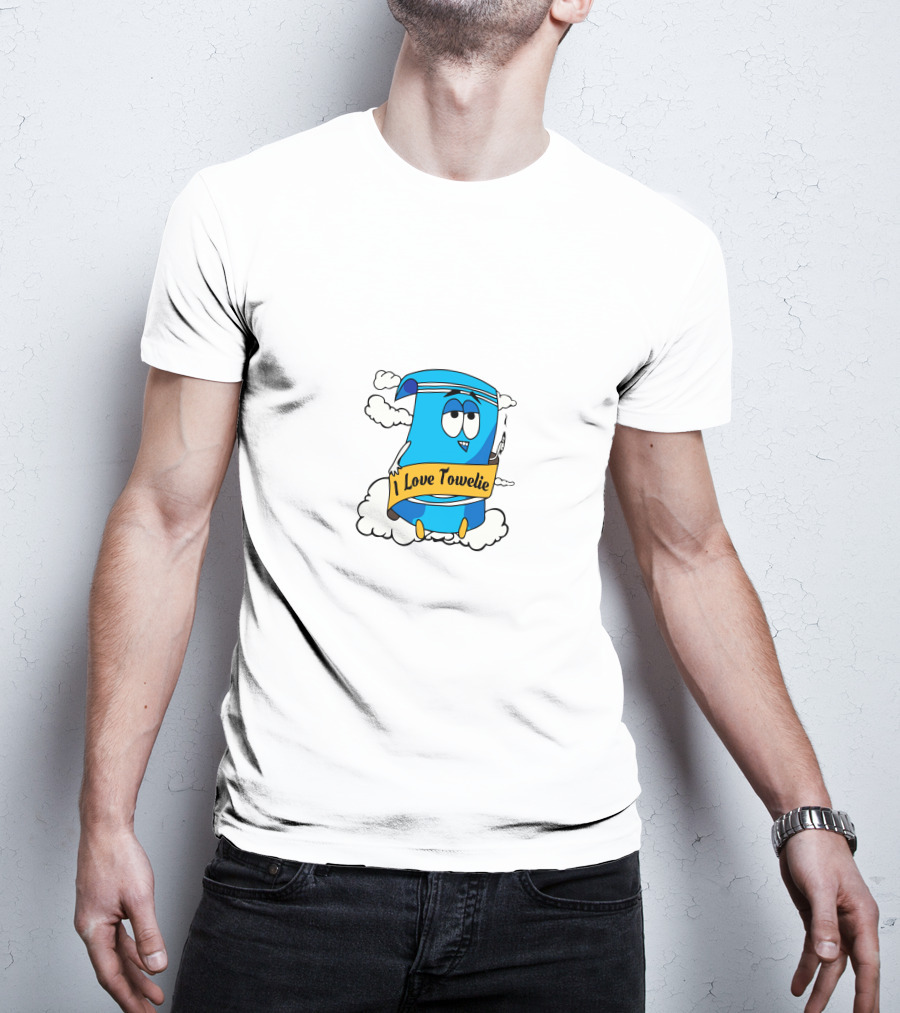 I Love Towelie South Park Cartoon Character With Joint And Clouds T-Shirt