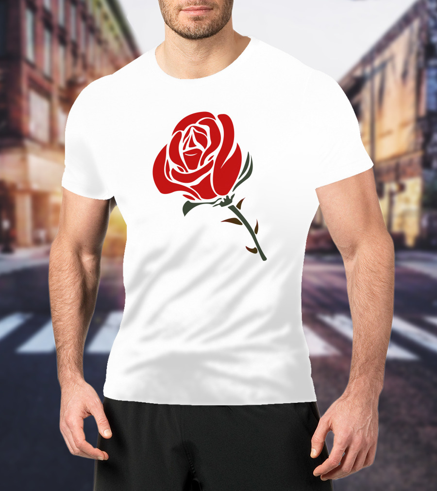 Roze Red Rose Blossom Iconic T-Shirt