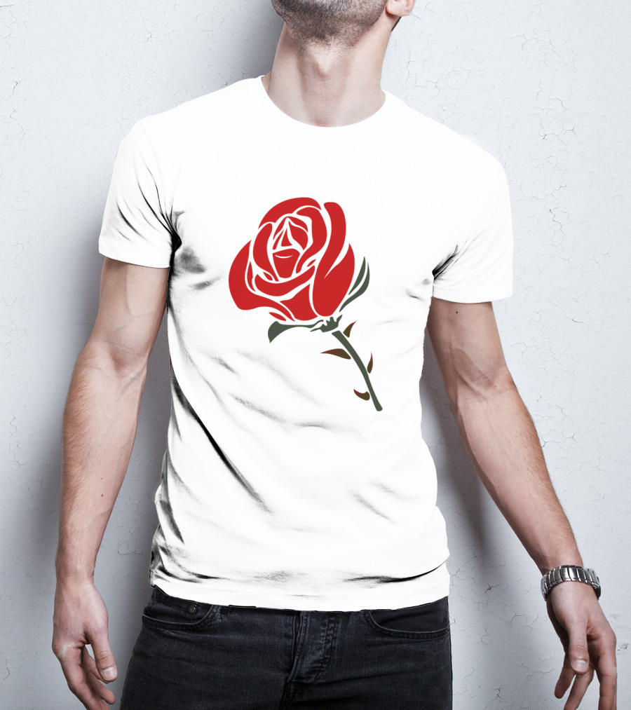 Roze Red Rose Blossom Iconic T-Shirt