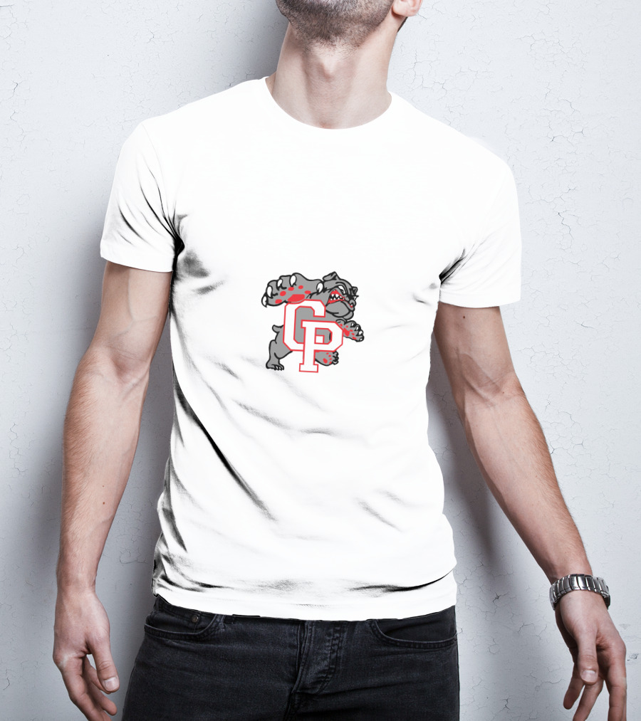 CP Bulldog Logo With Fierce Mascot T-Shirt
