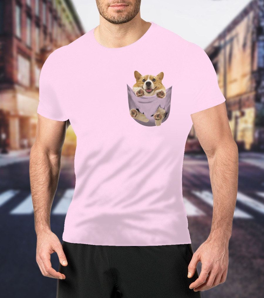 Lovely Corgi Pocket Pal T-Shirt