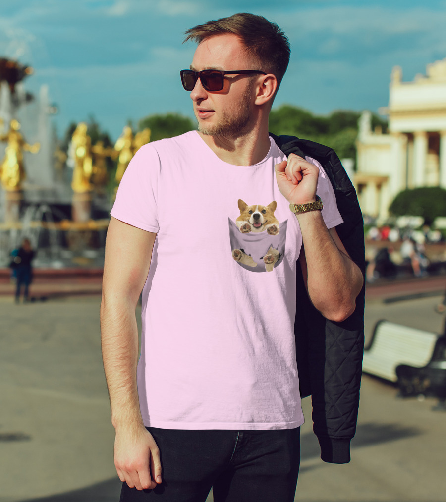 Lovely Corgi Pocket Pal T-Shirt