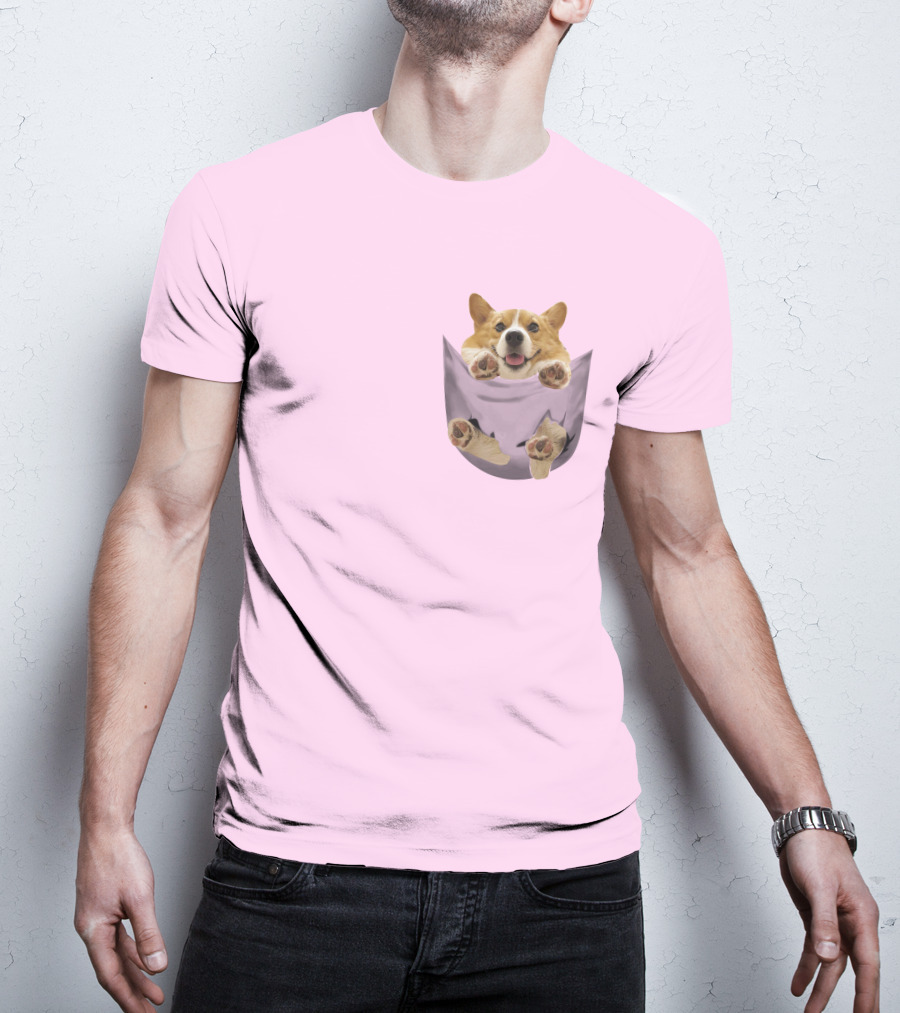 Lovely Corgi Pocket Pal T-Shirt