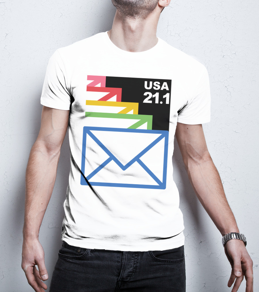 USA 21.1 Envelope Crop Top USPS Merch T-Shirt