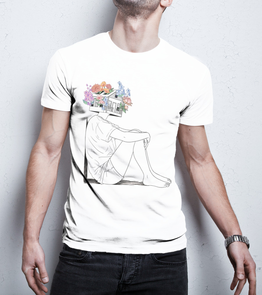 Tori Kelly Floral House Head Drawing T-Shirt