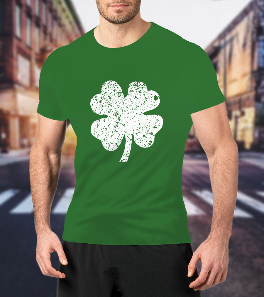 Four Leaf Clover St. Patrick's Day Green Lucky Charm T-Shirt