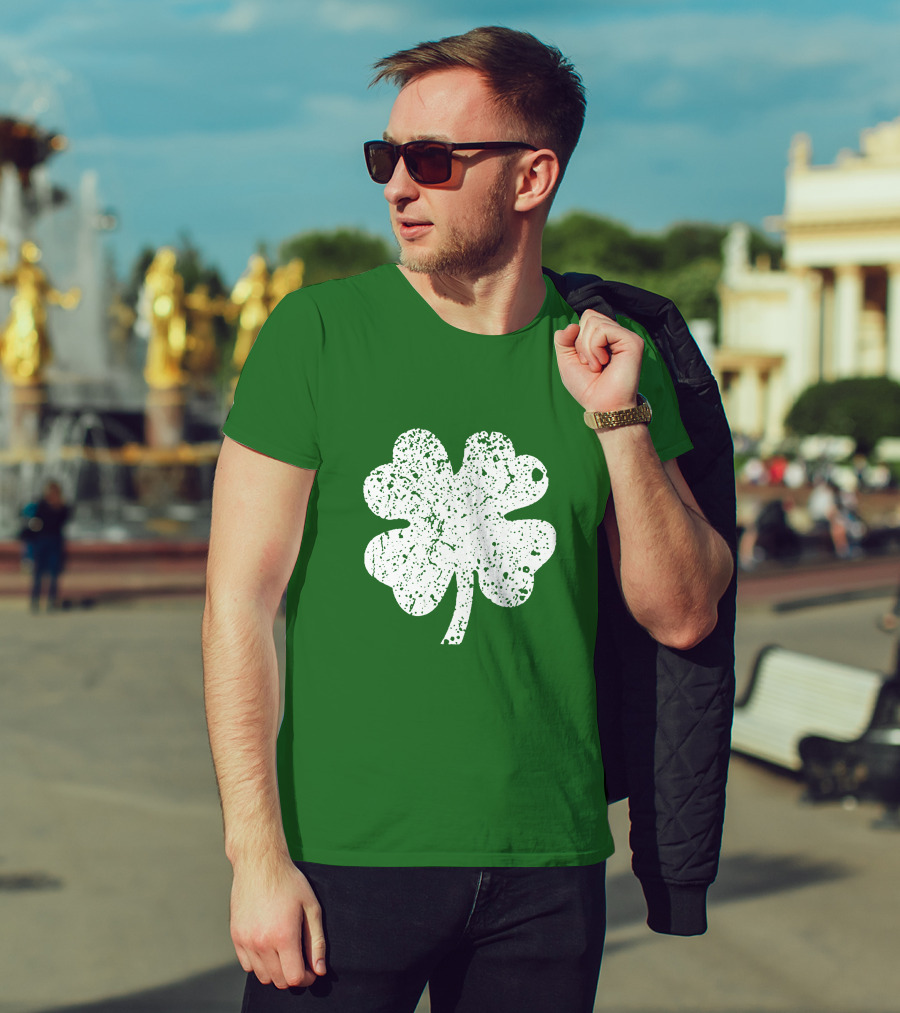Four Leaf Clover St. Patrick's Day Green Lucky Charm T-Shirt