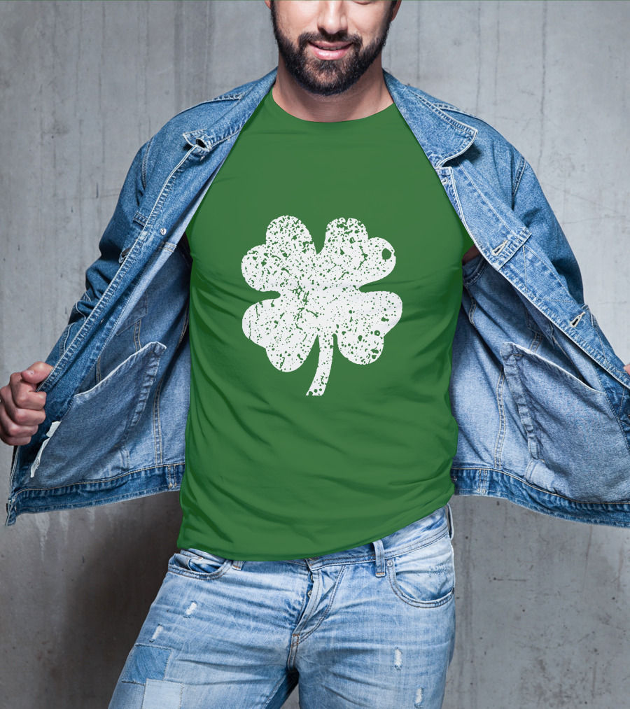 Four Leaf Clover St. Patrick's Day Green Lucky Charm T-Shirt