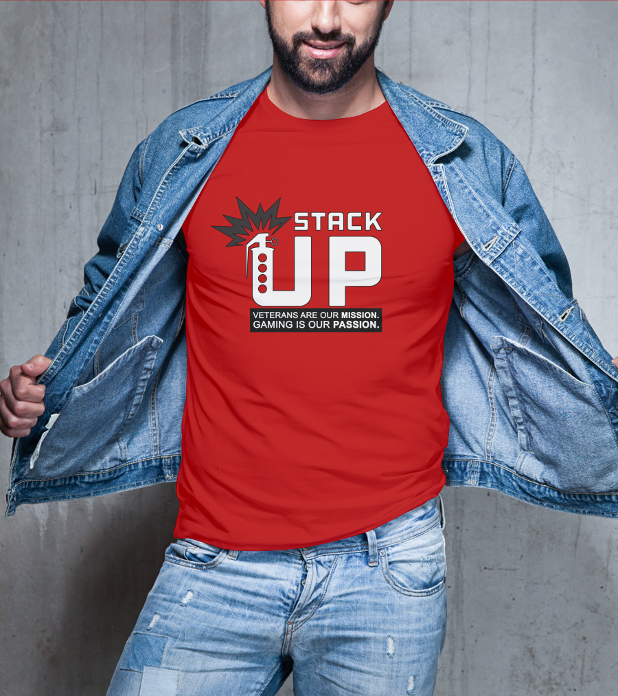 Stack Up Veterans Are Our Mission Gaming Is Our Passion T-Shirt
