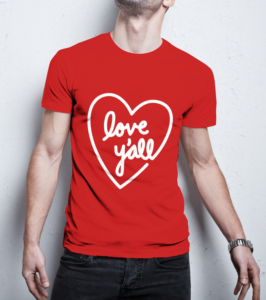 Addison Rae Merch Love Y'all Heart T-Shirt