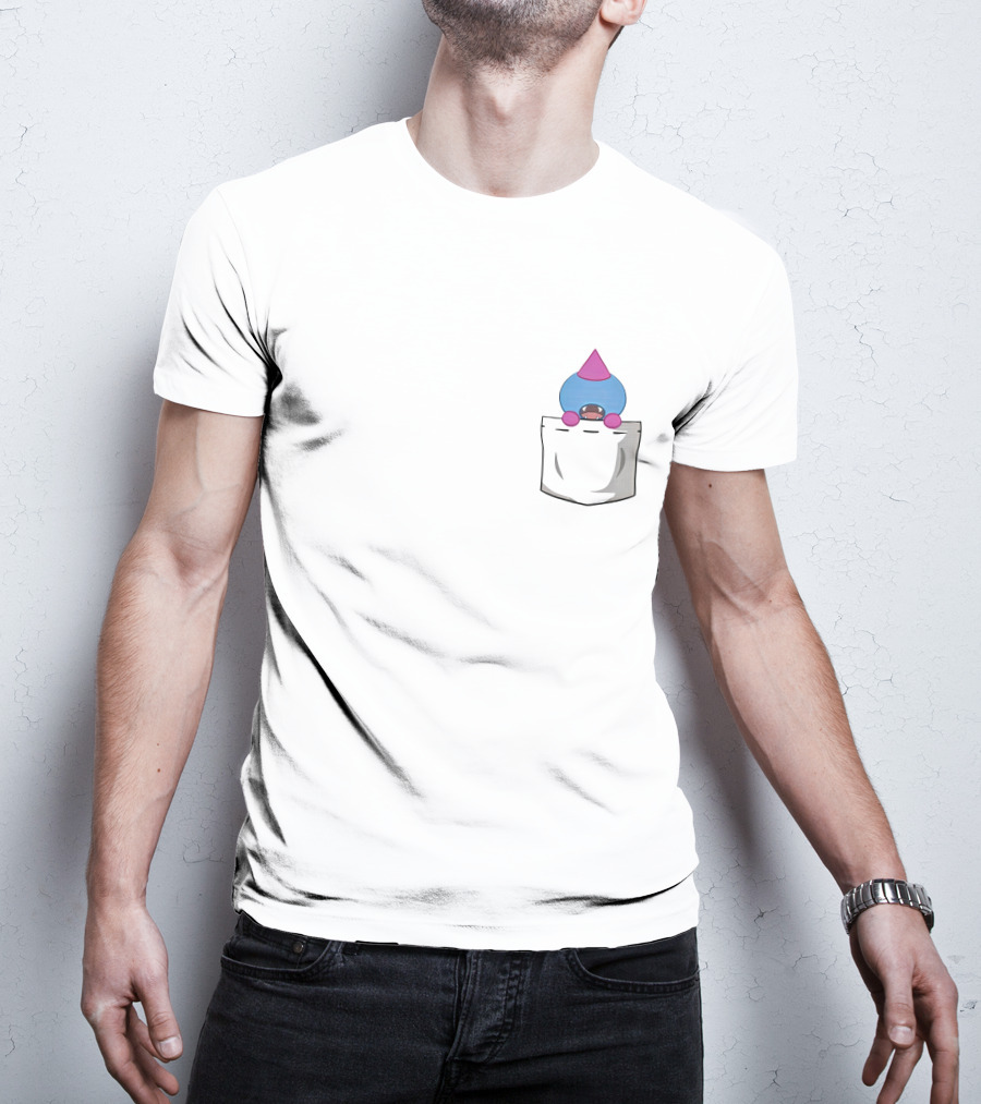 Sayumi Woody Character Pocket Blue Pink Cone Hat Merch T-Shirt