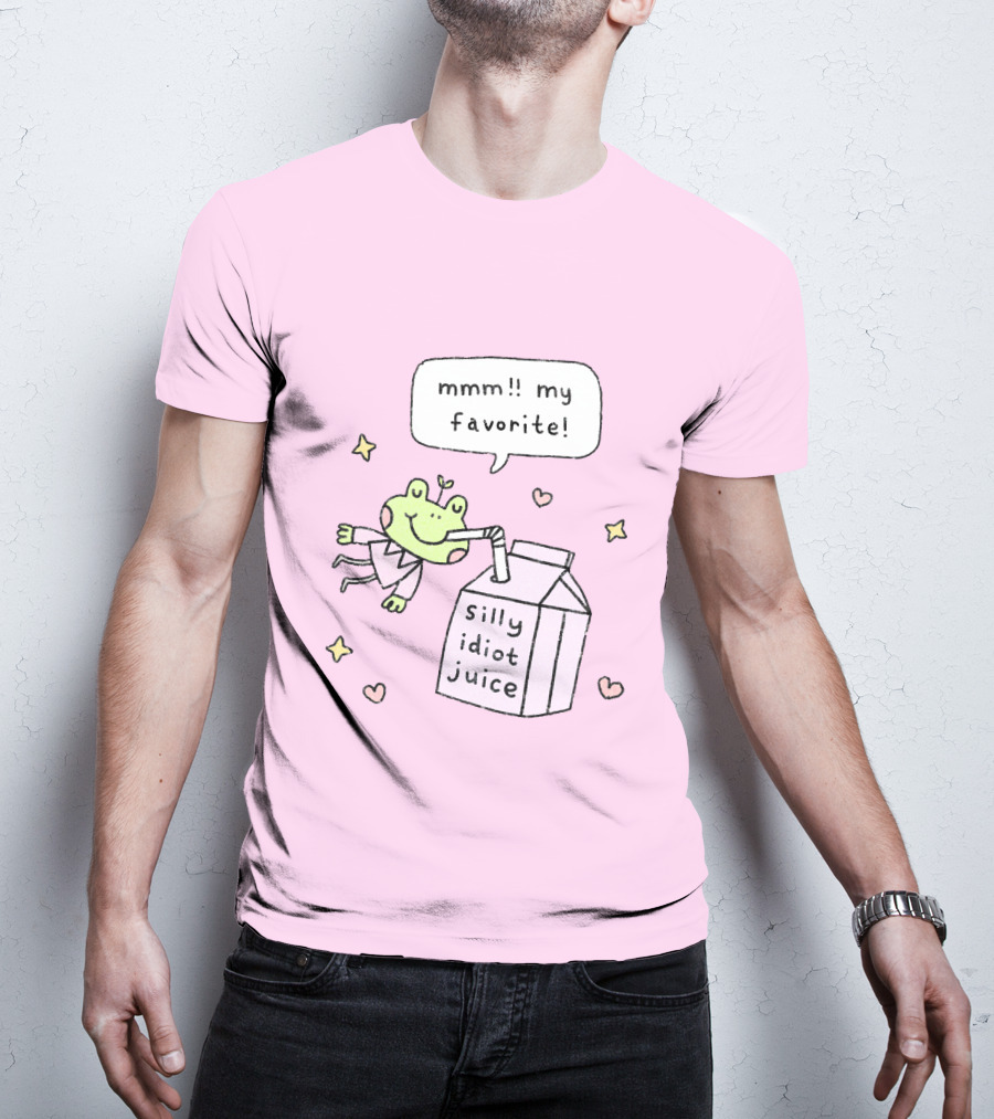 Mmm My Favorite Silly Idiot Juice Frog With Stars And Hearts T-Shirt