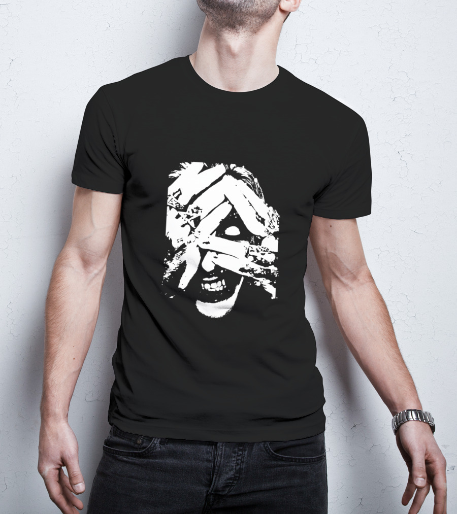 BeholdMunro Joker Grin Hands Over Face T-Shirt