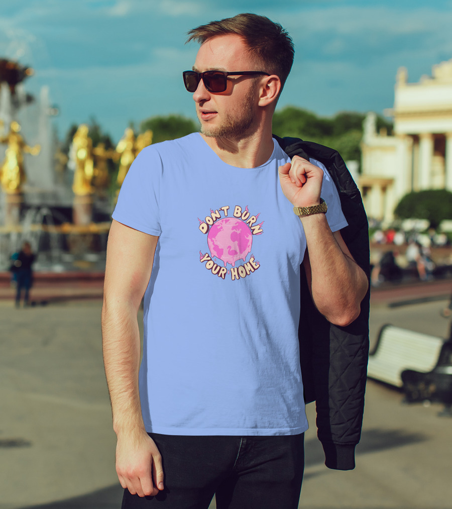 FlimFlam Merch Don't Burn Your Home Pink Earth T-Shirt