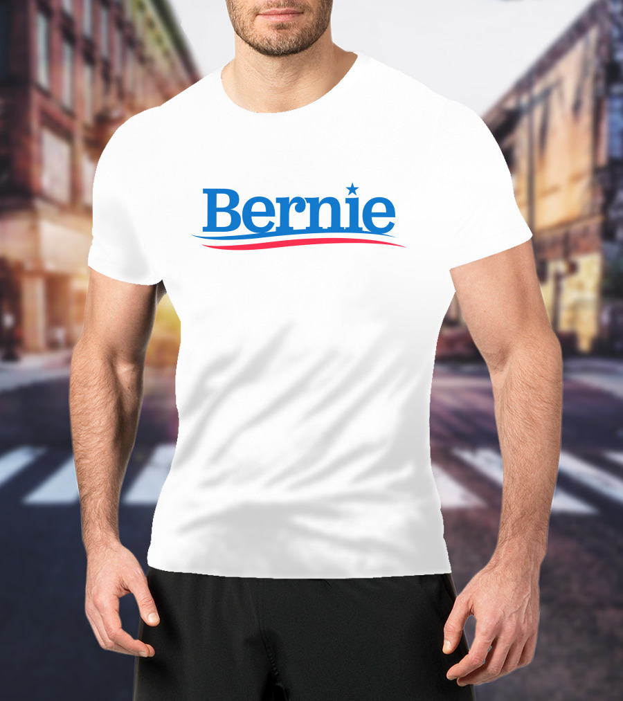 Bernie Sanders Merch Store Blue Star Red Swoosh T-Shirt