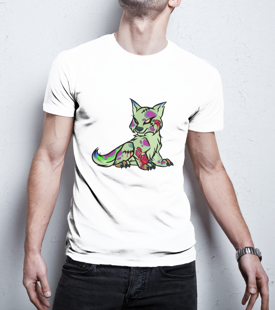 Psycho-Wolfpack 1985 Neon Zombie Wolf T-Shirt