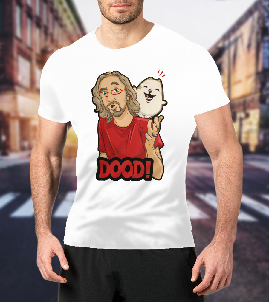 Maximilian Dood Merchandise Featuring Animated Character And Iconic Dood T-Shirt