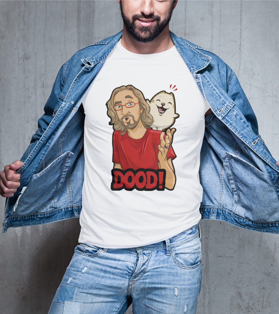 Maximilian Dood Merchandise Featuring Animated Character And Iconic Dood T-Shirt