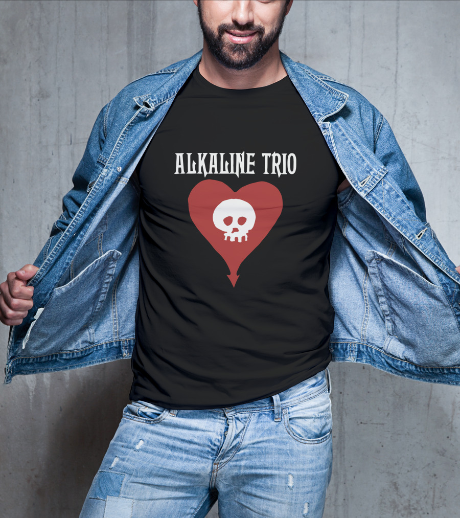 Alkaline Trio Heartskull KingsRoadMerch Red Heart Skull T-Shirt