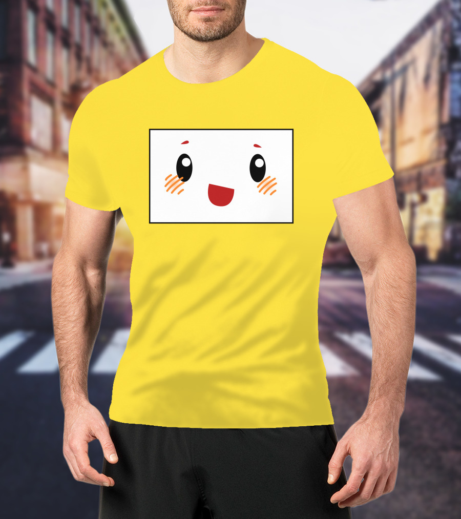 Shop Lankybox Merch Store Boxy Kawaii Face Yellow T-Shirt