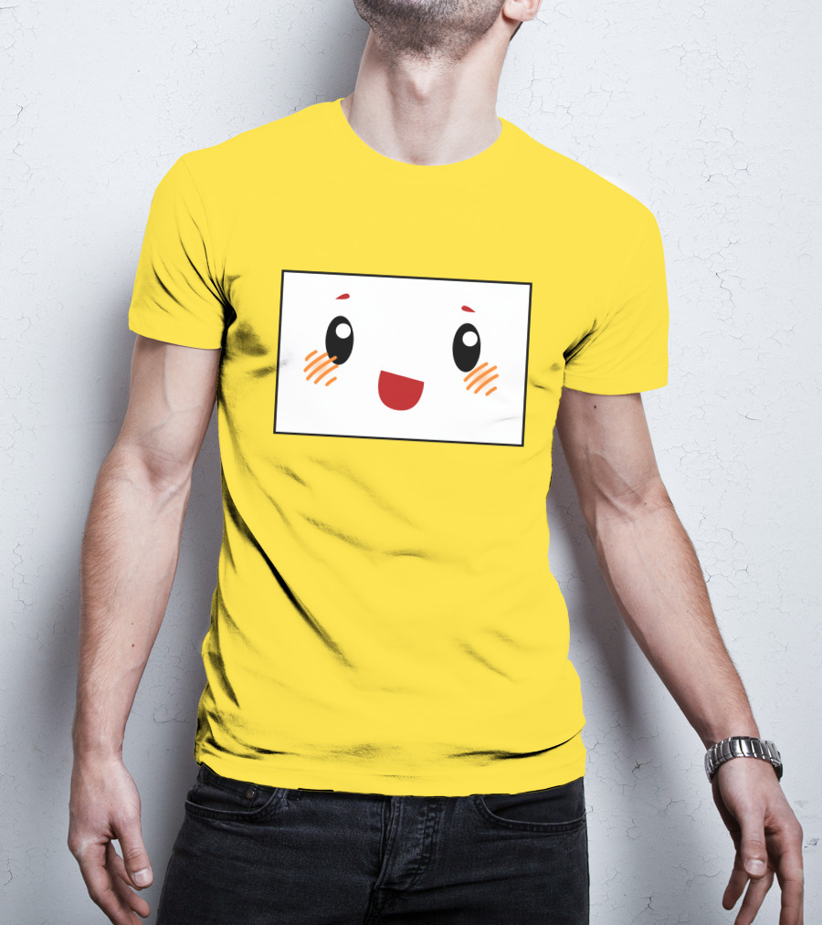 Shop Lankybox Merch Store Boxy Kawaii Face Yellow T-Shirt