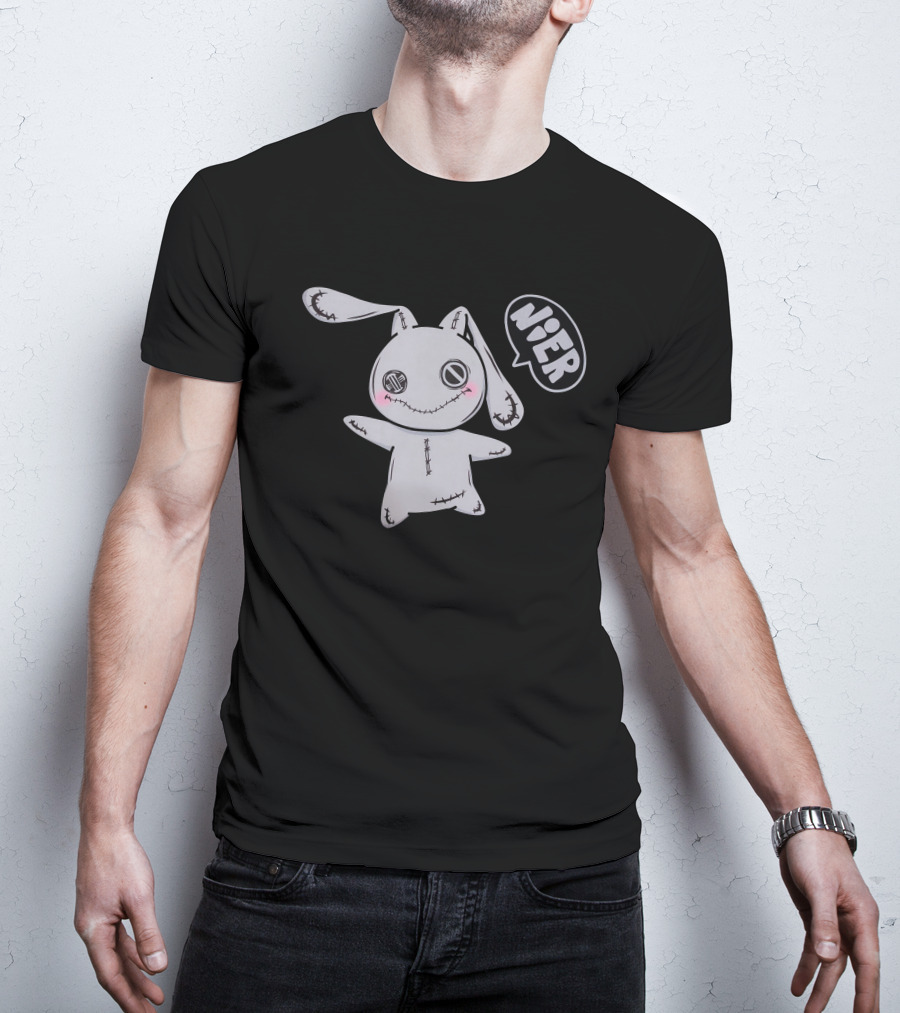 Nier Clothing Tokyo Cutsew Stitched Bunny With Speech Bubble T-Shirt