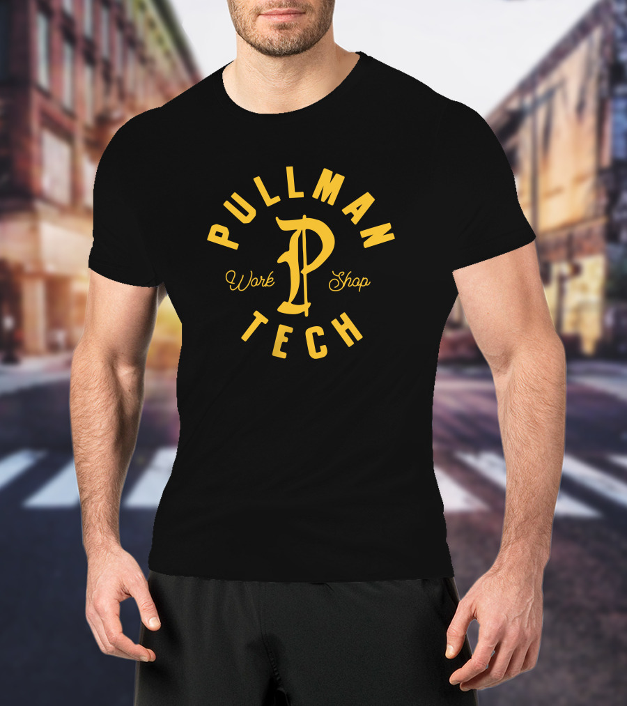 Pullman Tech WorkShop Vintage Style Retro Monogram T-Shirt
