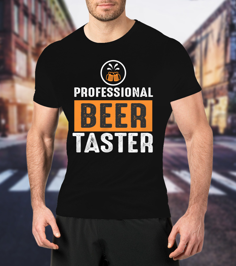 PROFESSIONAL BEER TASTER Two Frothy Mugs T-Shirt