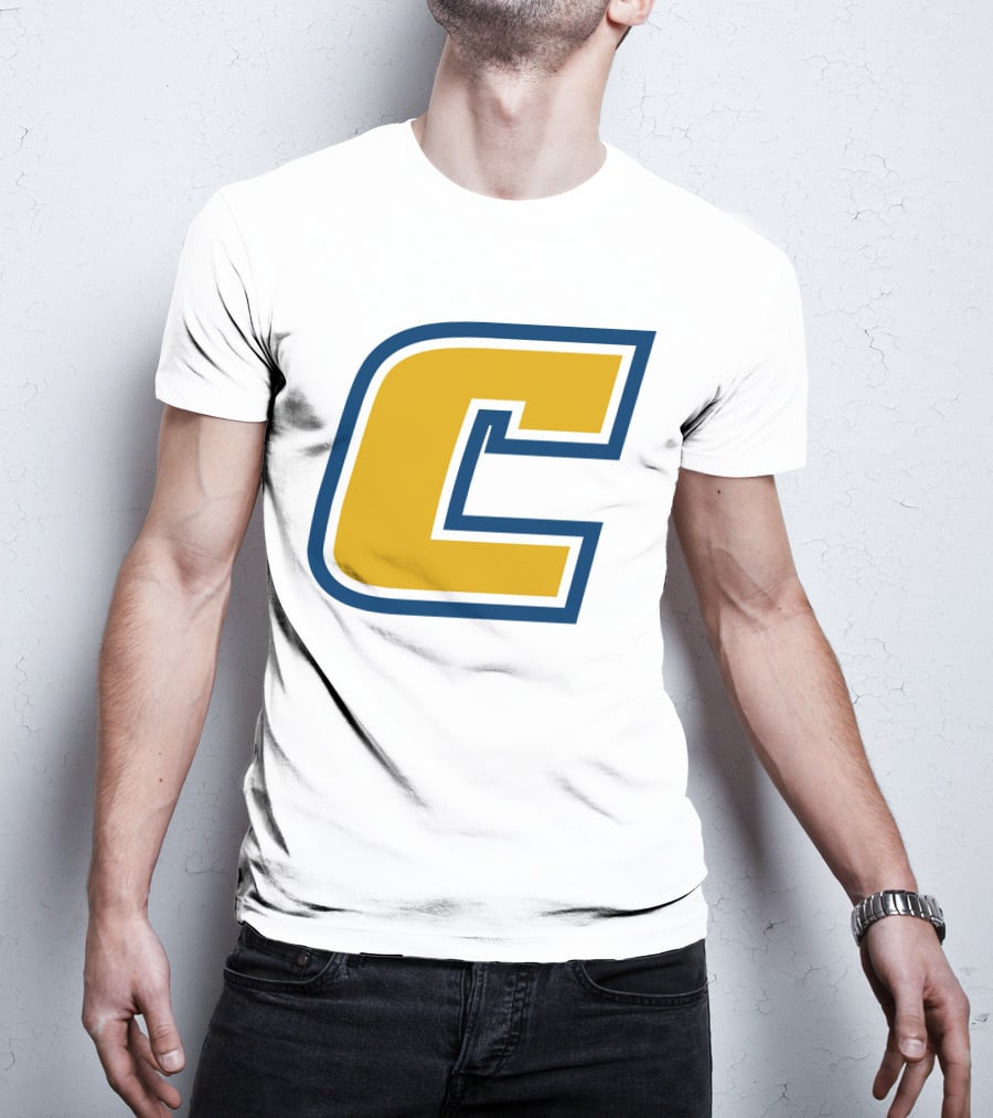 Chattanooga Mocs Large Yellow C Logo Collegiate Sports Emblem T-Shirt