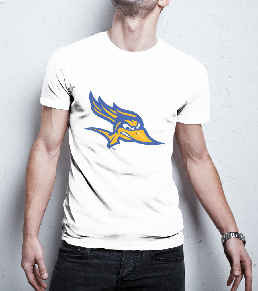 CSU Bakersfield Roadrunners Logo Blue And Gold Bird Head T-Shirt