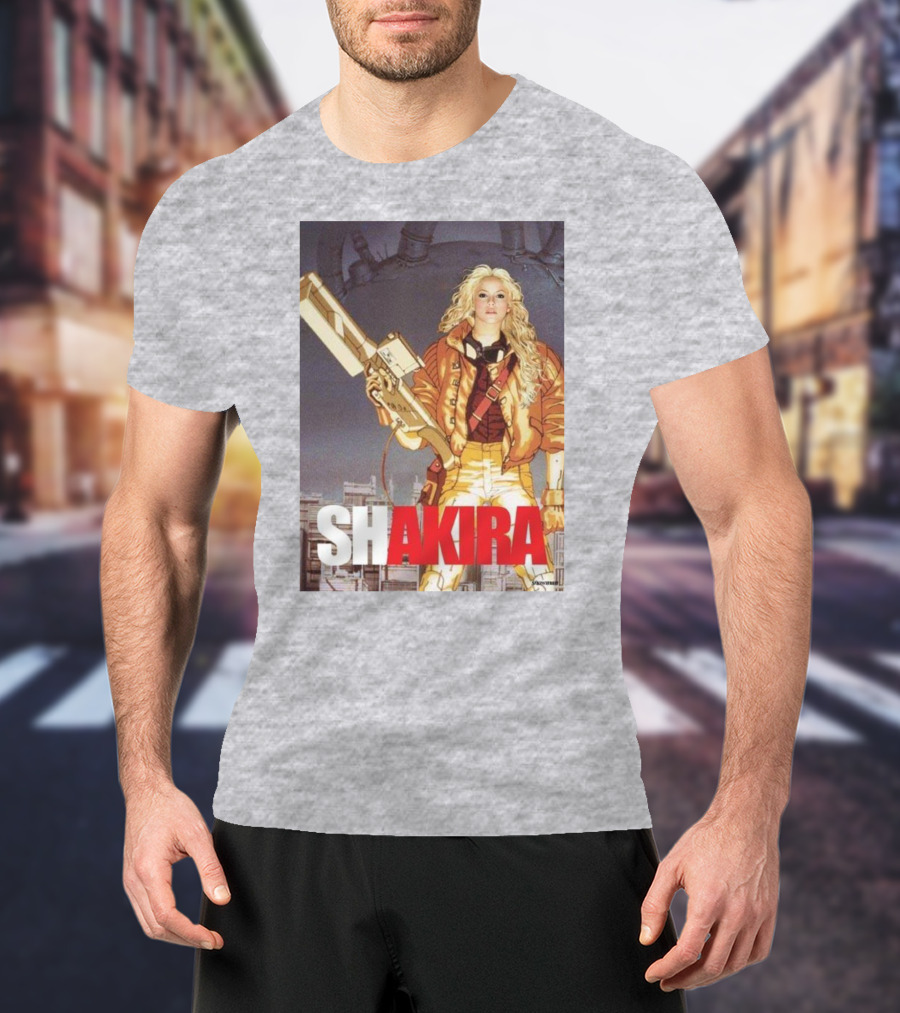 SHAKIRA AKIRA Manga Fusion With Bold Heroic T-Shirt