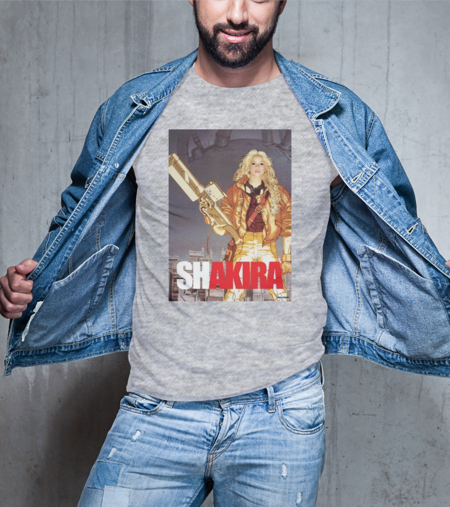 SHAKIRA AKIRA Manga Fusion With Bold Heroic T-Shirt