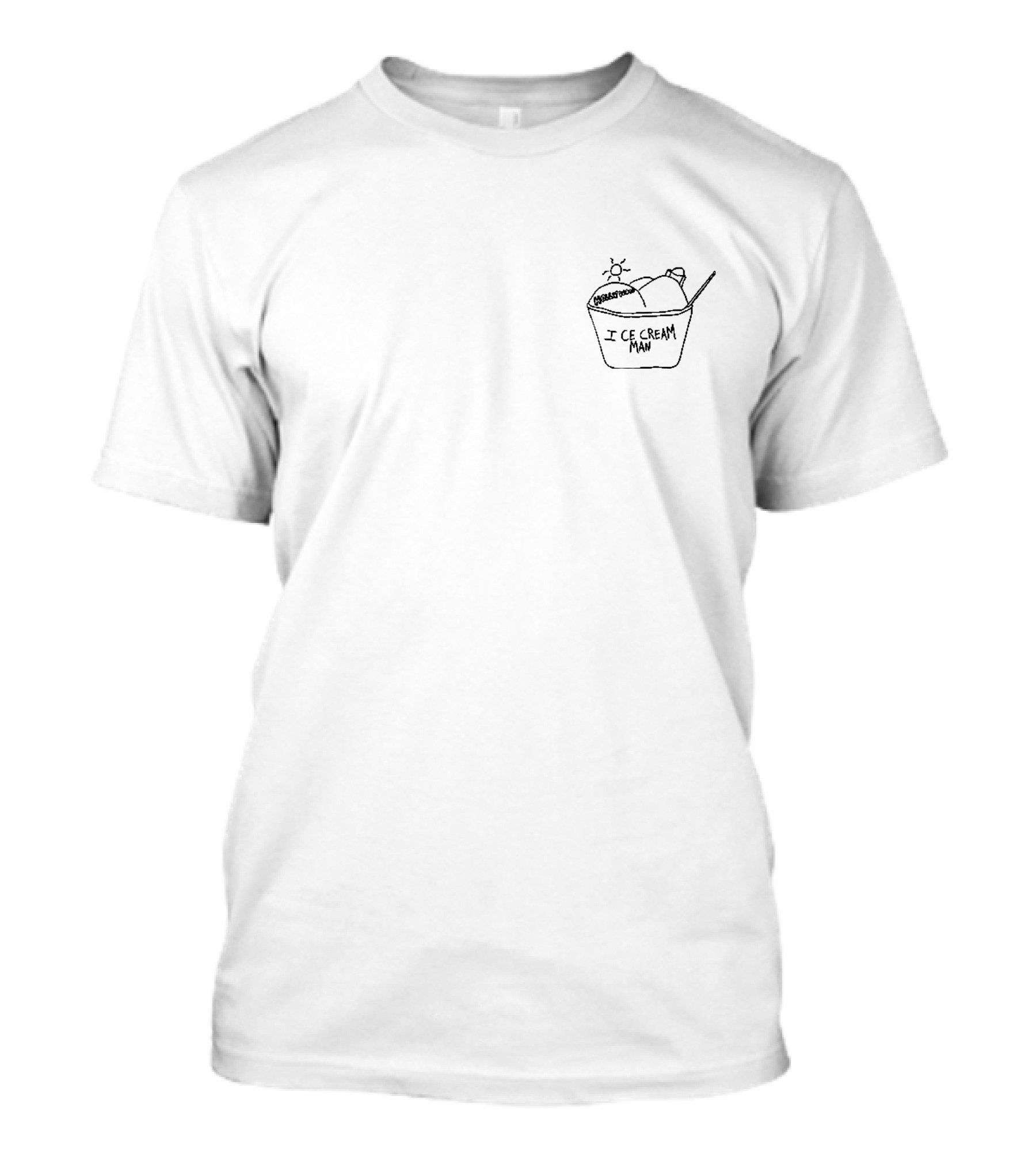 Ice Cream Man Cup With Spoon And Sun T-Shirt