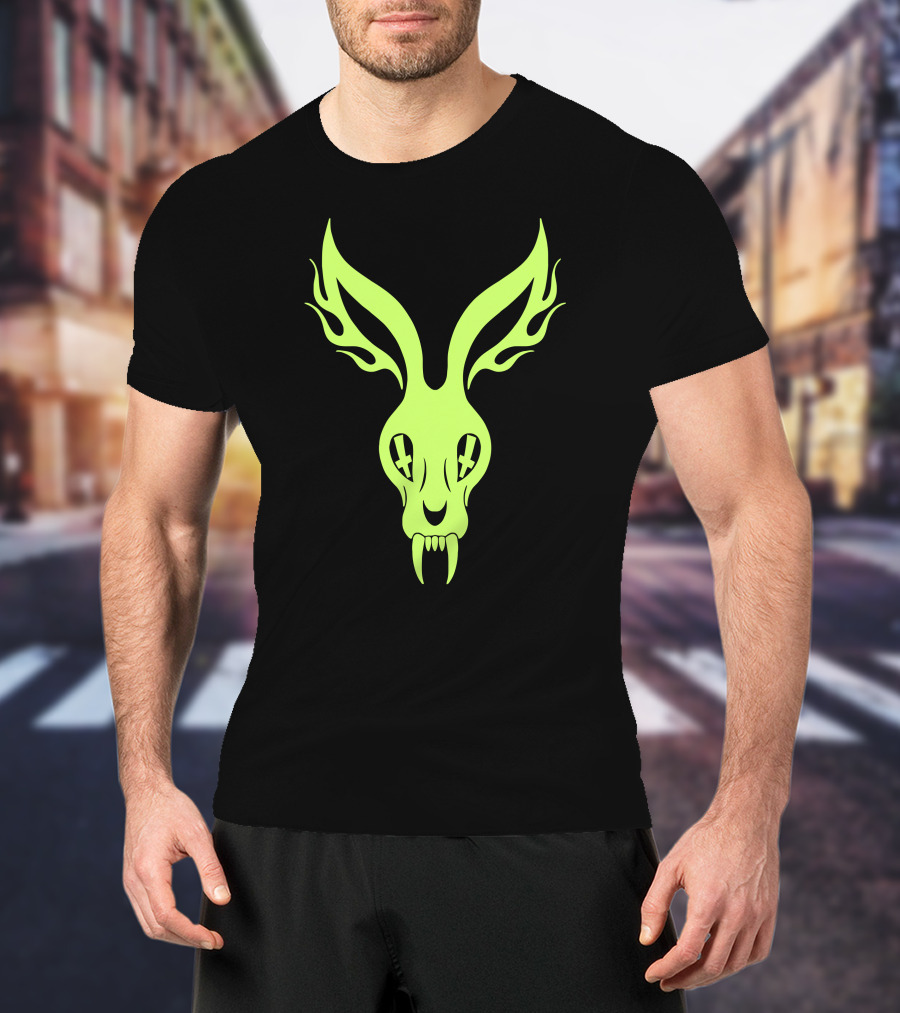 Mr Bungle Skull Rabbit Crossed Eyes Neon T-Shirt