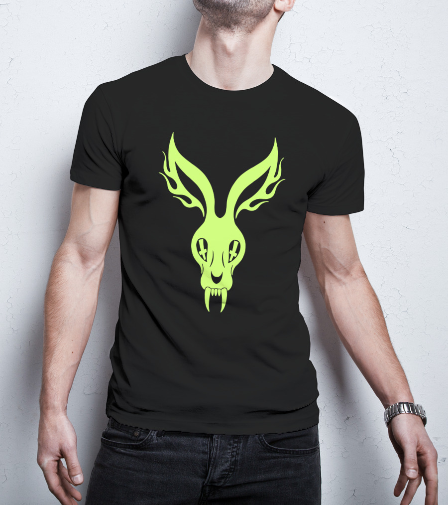 Mr Bungle Skull Rabbit Crossed Eyes Neon T-Shirt