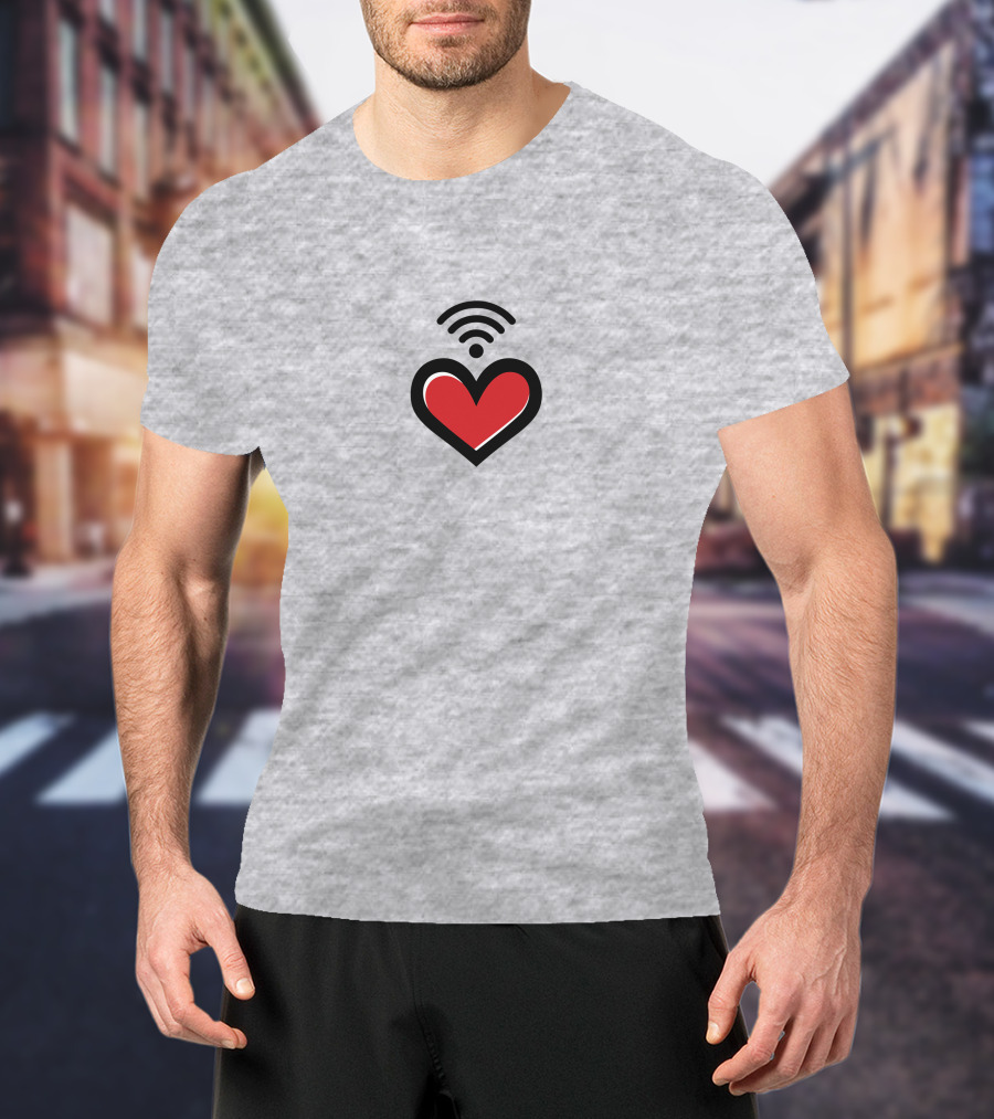 Straykids Seungmin Love Red Heart With Wifi Signal T-Shirt