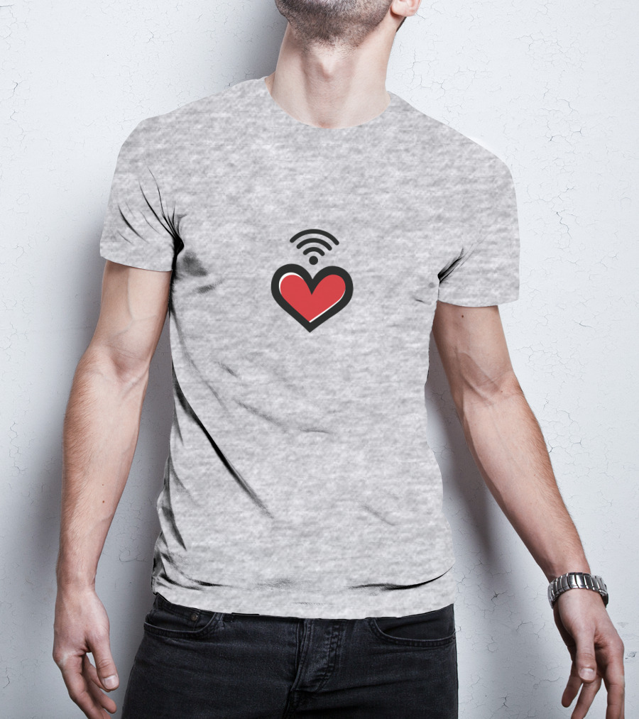 Straykids Seungmin Love Red Heart With Wifi Signal T-Shirt