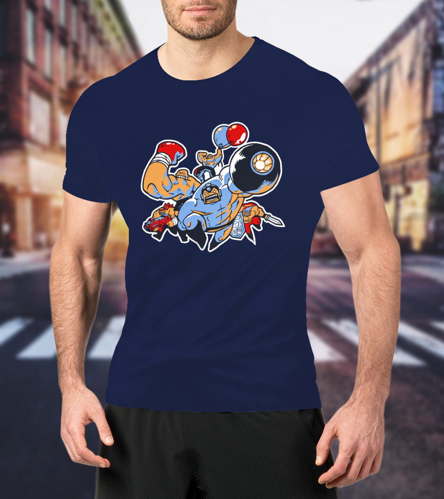Abobo's Big Adventure Retro Pixel Brawler Compilation T-Shirt