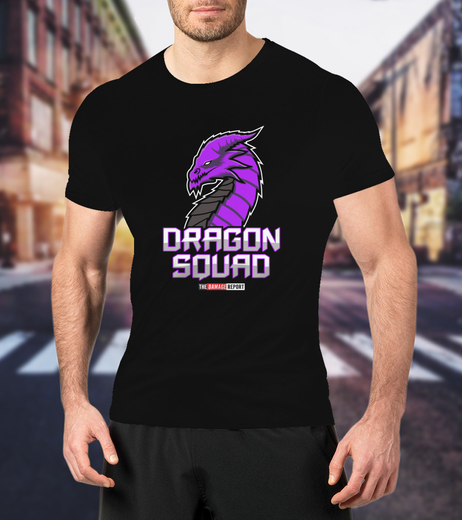 Purple Dragon Squad The Damage Report Purple Dragon Daddy Merch T-Shirt