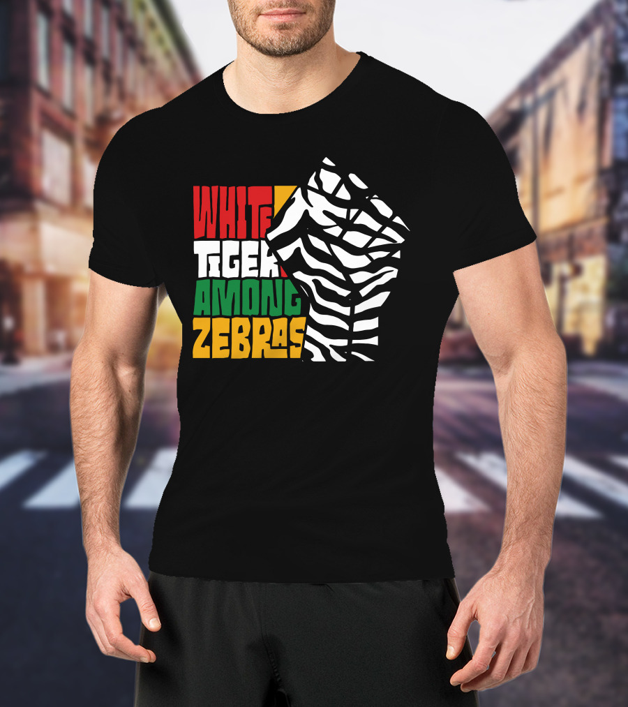 White Tiger Among Zebras Nick Shin Merciless Tiger T-Shirt